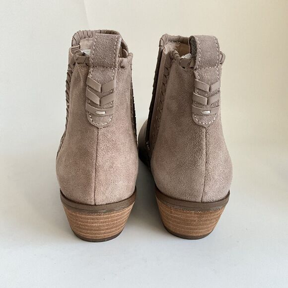 Jack Rogers Chelsea Boot Women Size 9.5M Taupe Suede Poppy Pull-on Waterproof - Picture 7 of 12
